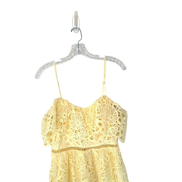 Astr Lemon Lace Off-Shoulder Midi Dress - Picture 5 of 11